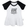 thumbnail image 1 of Current Family Favorite Funny Dresses For Baby, Newborn Babies Skirts, Infant Princess Dress, 0-24M Kids Graphic Clothes (Black Raglan Dresses, 0-6 Months), 1 of 4