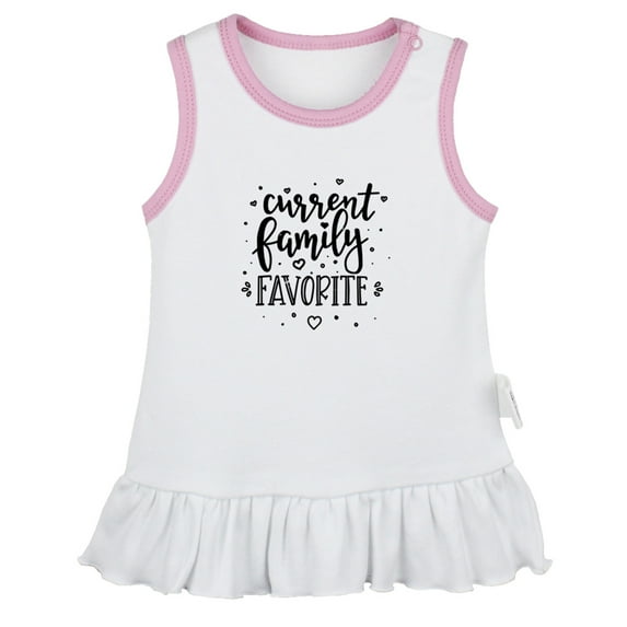 Current Family Favorite Funny Dresses For Baby, Newborn Babies Skirts, Infant Princess Dress, 0-24M Kids Graphic Clothes (White Sleeveless Dresses, 0-6 Months)