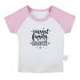 thumbnail image 1 of Current Family Favorite Funny T shirt For Baby, Newborn Babies T-shirts, Infant Tops, 0-24M Kids Graphic Tees Clothing (Short Pink Raglan T-shirt, 12-18 Months), 1 of 4