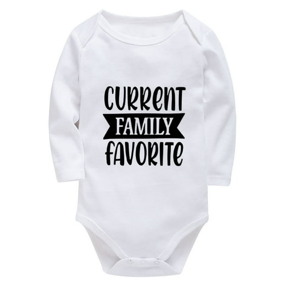 Current Family Favorite Newborn Baby Outfits for Girls Long Sleeve Cute Newborn Outfits White Baby Boy Body Suits