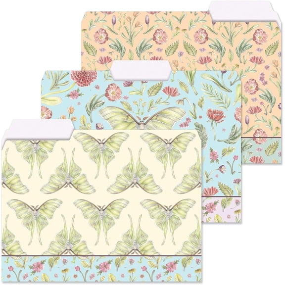 Current Fields of Color File Folders - Set of 12, 3 Designs, Staggered Tabs, Letter-Sized 9 1/2 x 11 3/4"