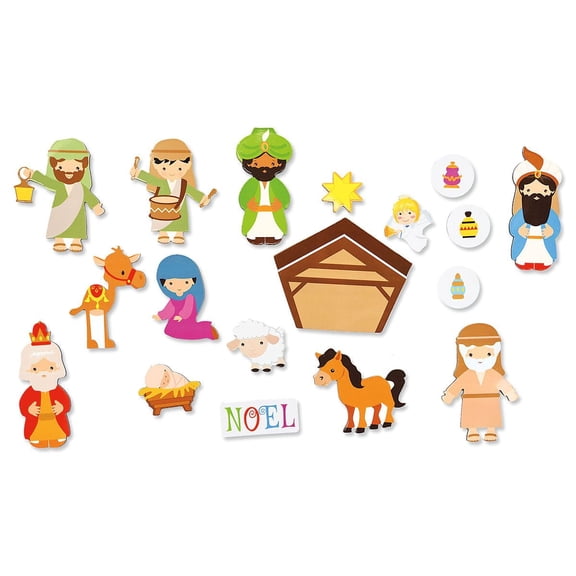 Current Christmas Nativity Magnets - 18 Magnet Set Makes Fun Holiday Manger Activity