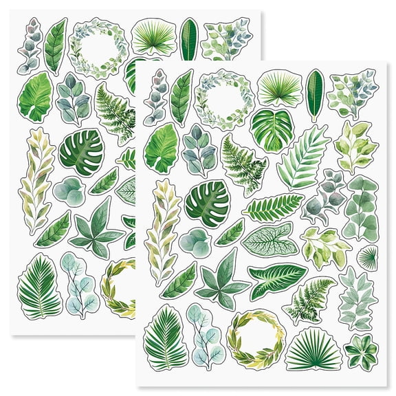 Current Foliage Stickers - Stationery, 2 Full-Size 8 1/2" x 11" Sheets, Variety Pack, Decals, Festive, Kids Classroom Activities, Party Favors, Crafts, Scrapbooking