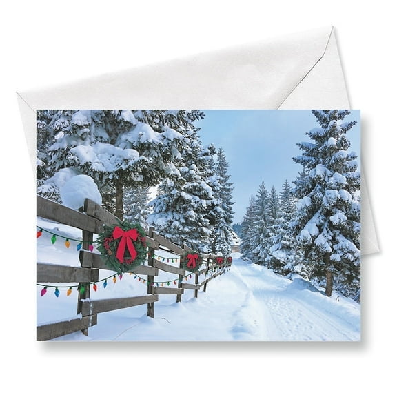 Current Forest Lane Christmas Greeting Cards Set - Set of 18 Large 5 x 7-Inch