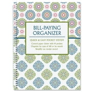 Current Fresh Patterns Bill Paying Organizer - Spiral Account Book, 9" by 12 inch, 14 File Folder Pockets, Receipt Storage