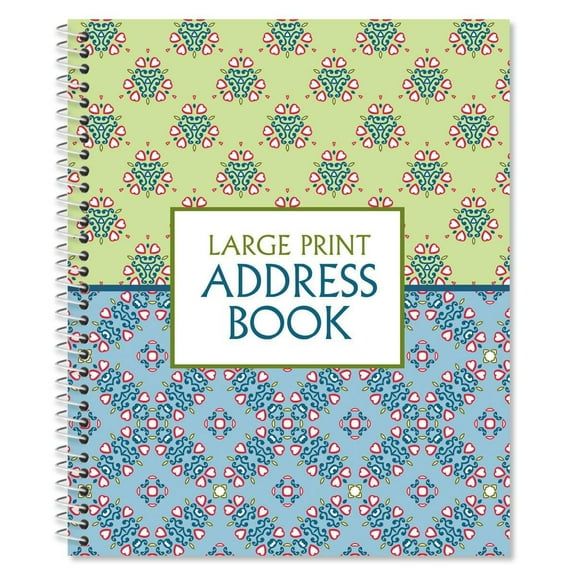 Current Fresh Patterns Large Print Address Book, 56 pages, 7 x 8-1/2-Inches, Senior Address Book