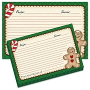 Current Gingerbread Man Christmas Recipe Cards - 4 x 6", Set of 48