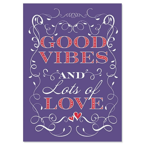 Current Good Vibes Friendship Card, Single Card With Envelope