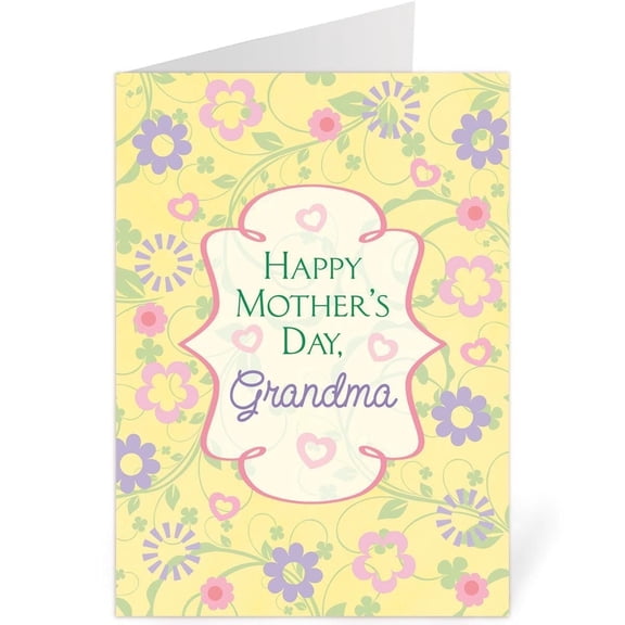 Current Grandmother Mother's Day Card- 5" x 7" Folded Greeting Card, Foral Design, 1 Count