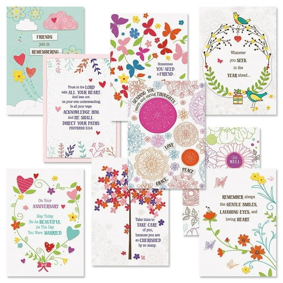 Current Greatest Blessings Faith All Occasion Card Value Pack, Set of 18, 5" x 7"