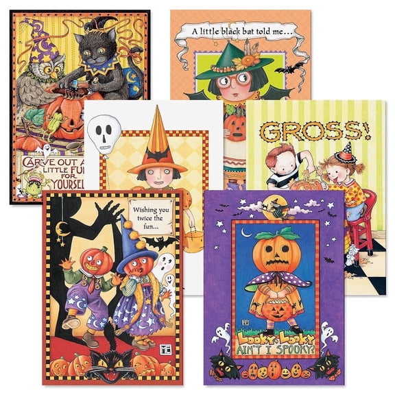 Current Mary Engelbreit Halloween Cards - Set of 12, 5" x 7"