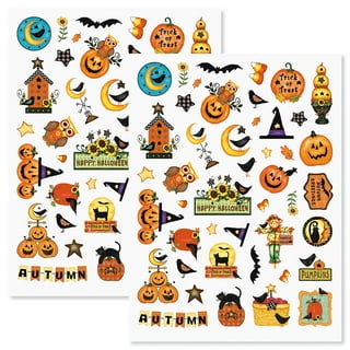 Halloween Stickers Bulk for Kids , 100PCS Vinyl Waterproof Pumpkins Horror  Stick