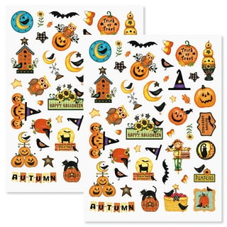 Halloween Stickers Bulk for Kids , 100PCS Vinyl Waterproof Pumpkins Horror  Stick