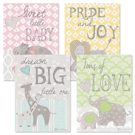 Current Heartfelt Baby Congrats Greeting Cards, Set of 8, Large 5" x 7" Newborn Congratulations