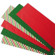 Current Holiday Red, Green & Stripes Tissue Sheets - Set of 18 Sheets, 20" x 20", 6 of Each