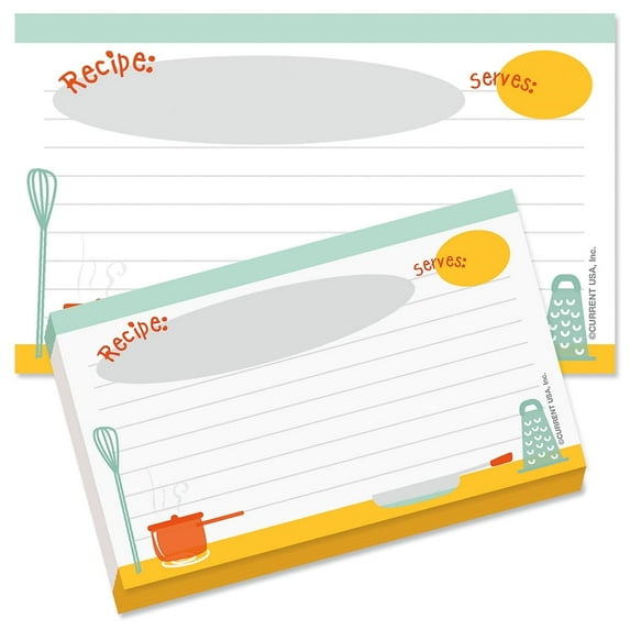 Current Kitchen Recipe Cards - 3" x 5" Index Cards, Legal Rule Lines, Set of 50