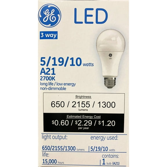 Current LED,19 W,A21,Medium Screw (E26) LED19A50/150/827 120