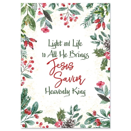 Current Light and Life Christmas Cards - Greeting Cards Set - Set of 18 Large 5 x 7-Inch Folded Cards, Themed Religious Holiday Card Value Pack, Envelopes Included