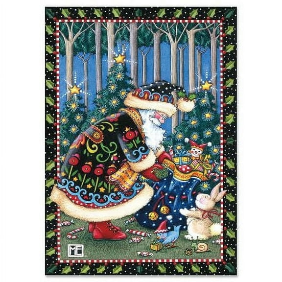 Current Mary's Woodland Santa Christmas Cards - Set of 18, 5" x 7"
