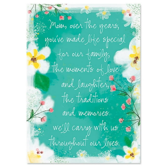 Current Moments of Love Mother's Day Card, Single Large Greeting Card with Envelope, Loving Mom Sentiment Inside