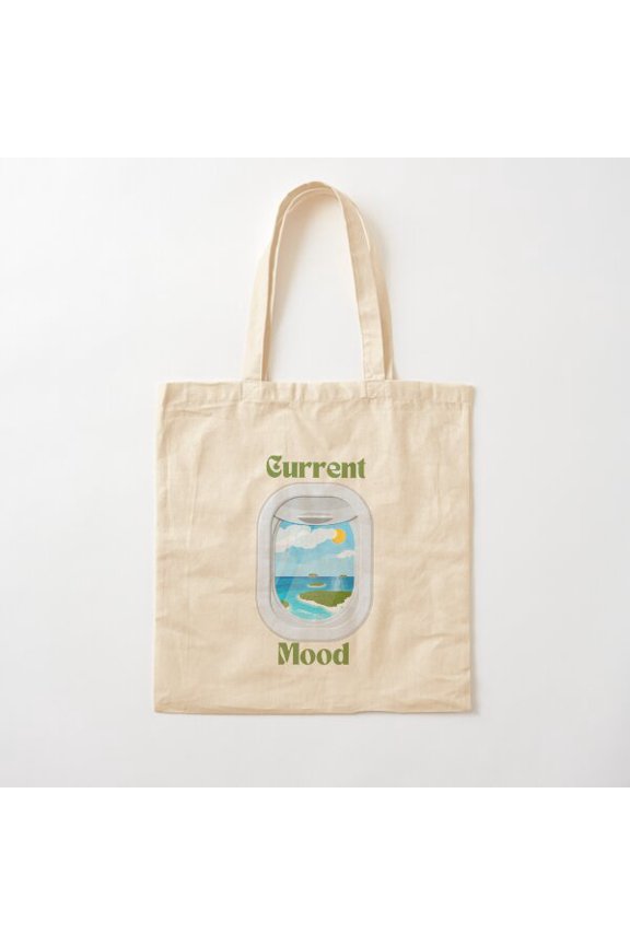 Current Mood Canvas Tote Bags, Reusable Shopping Bag