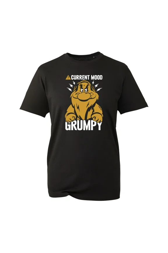 Current Mood Grumpy T-Shirt, Grumpy Old Git Joke Birthday Dad Grandad Unisex Top