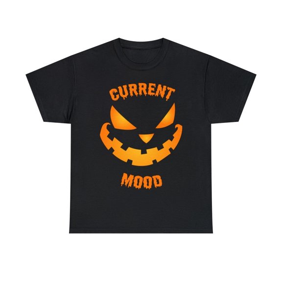 Current Mood Halloween Pumpkin Jack-O-Lantern Graphic Tee Shirt
