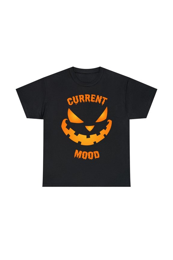 Current Mood Halloween Pumpkin Jack-O-Lantern Graphic Tee Shirt