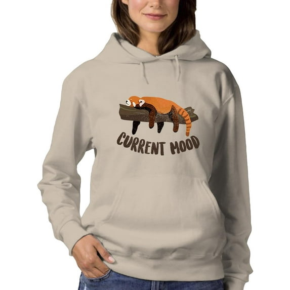 Current Mood Is Lazy Hoodie Women -Smartprints Designs, Female 3X-Large