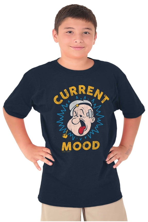 Current Mood Popeye The Sailor Man Crewneck T Shirts Boy Girl Teen Brisco Brands XS