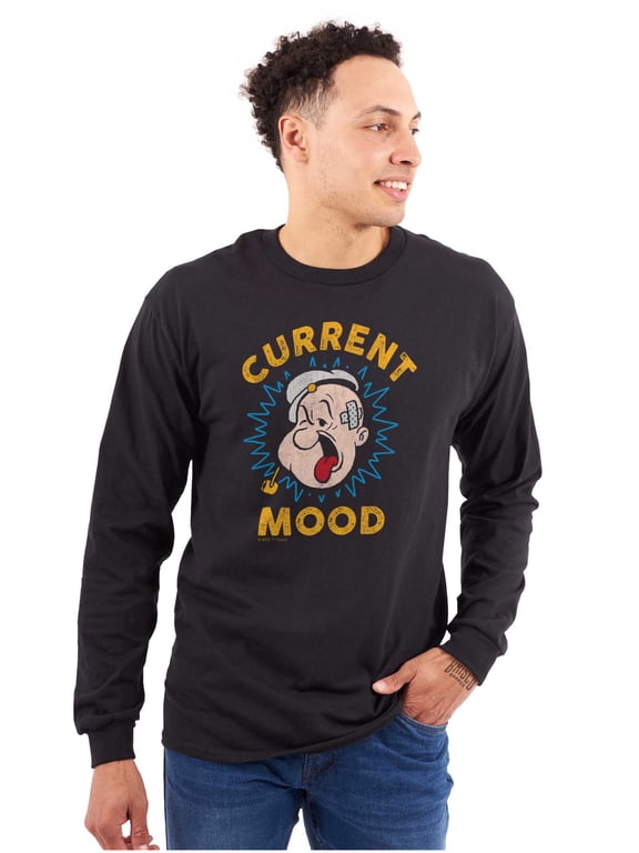 Current Mood Popeye The Sailor Man Long Sleeve TShirt Men Women Brisco Brands S