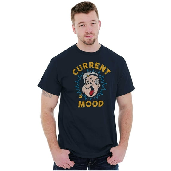 Current Mood Popeye The Sailor Man Men's Graphic T Shirt Tees Brisco Brands S