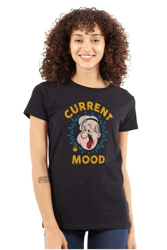 Current Mood Popeye The Sailor Man Women's T Shirt Ladies Tee Brisco Brands S