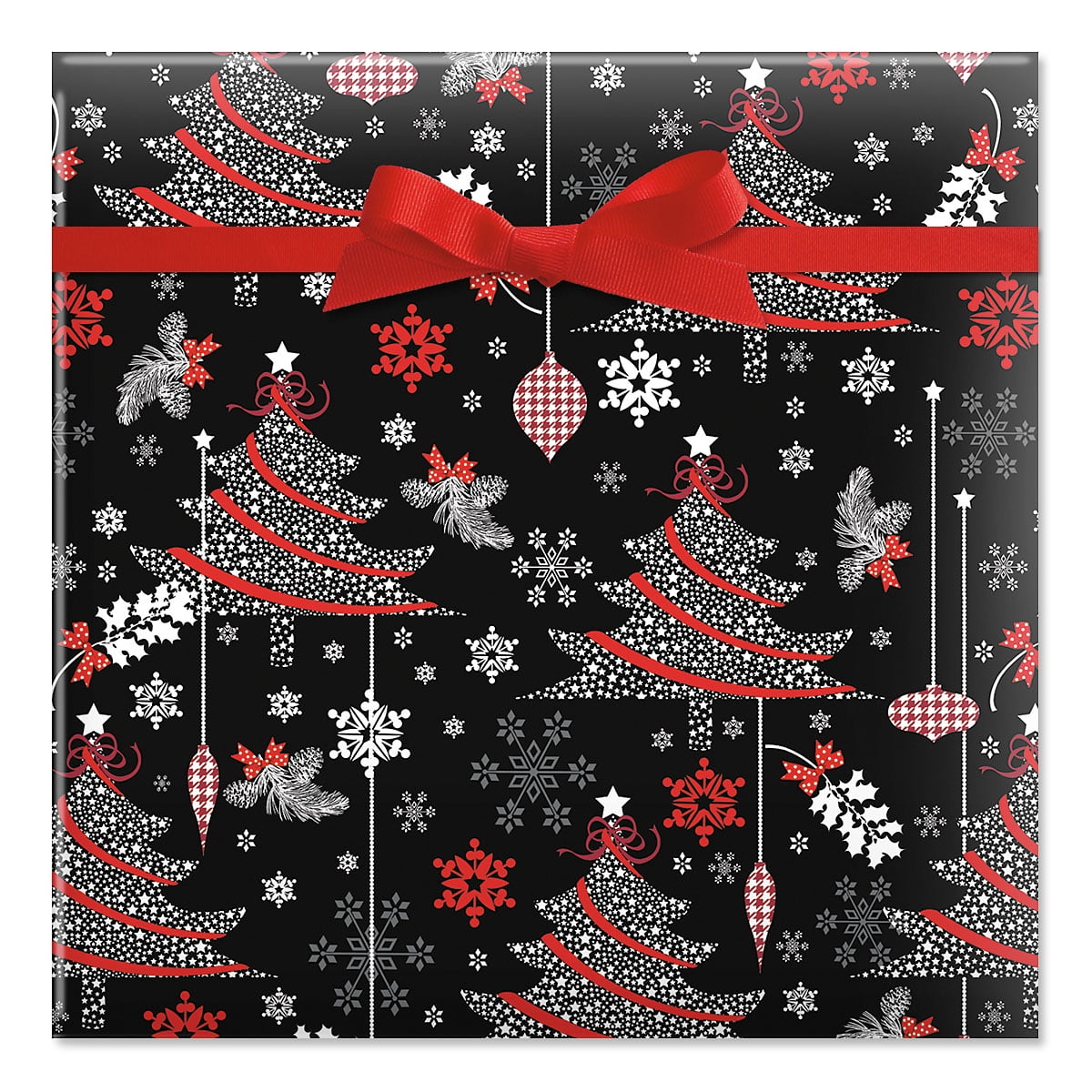 Rustic Plaid Snowman Christmas Rolled Gift Wrap, 1 Giant Roll, 23x35' (67  Sq. feet) Heavyweight Wrapping Paper 