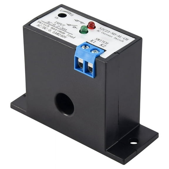 Current Mutual Inductance Switch SZC23-NO-AL-CH Normally Open Current Detection Switch for AC Current Isolation Monitoring Current Detection Protection,1 * Current Sensing Switch,black
