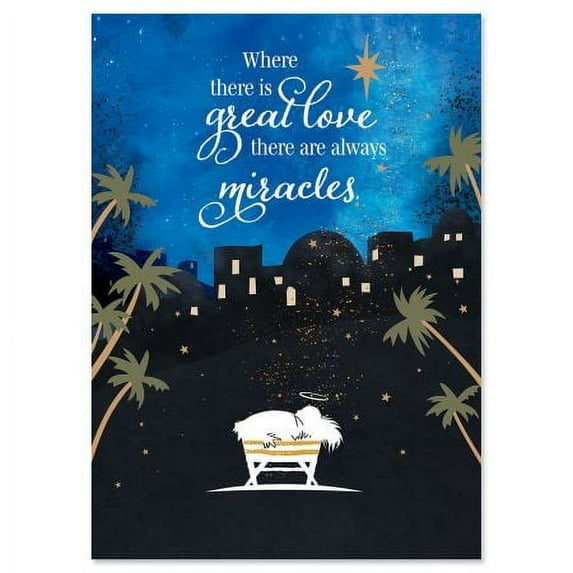 Current Oh Little Town Christmas Greeting Cards Set - Set of 18 Large 5 x 7-Inch Folded Cards, Themed Religious Holiday Card Value Pack, Envelopes Included