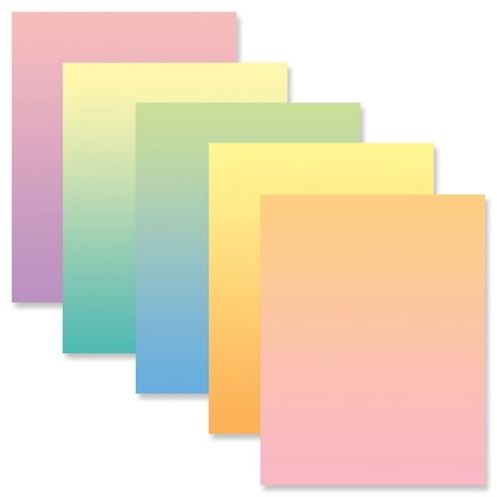 Current Ombre Easter Letter Papers (5 Colors) - Set of 25 Spring Stationery Computer Papers are 8 1/2" x 11"