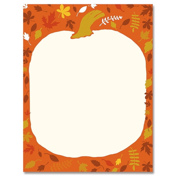 Current Pumpkin Head Fall and Halloween Letter Papers - 25 Sheets, 8.5" x 11"