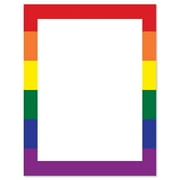 Current Rainbow Letter Paper - Set of 25 Pride Stationery Papers, 8.5" x 11", Computer Printer Paper