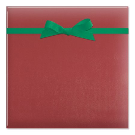 Current Red Plain Kraft Jumbo Roll Gift Wrap - 61 Sq ft., Heavyweight, Tear-Resistant