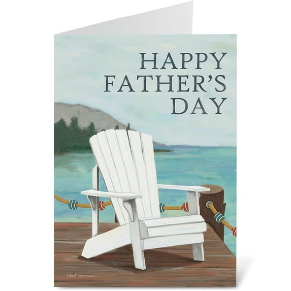 Current Relax Father’s Day Greeting Card with White Envelope, Happy Greetings for Any Father, Grandfather, Son, Husband, Brother, Uncle, or Step Dad, Large 5"x7" Single Card