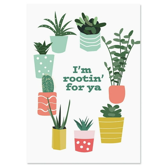 Current Rootin' For Ya Friendship Card, Single Card With Envelope, Plants Design
