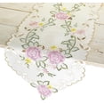 thumbnail image 1 of Current Rose Table Runner - 13 x 72-Inch Indoor & Outdoor Dining Decorations, Embroidered Home Decor, Holiday Centerpiece, Machine Washable Polyester, 1 of 4