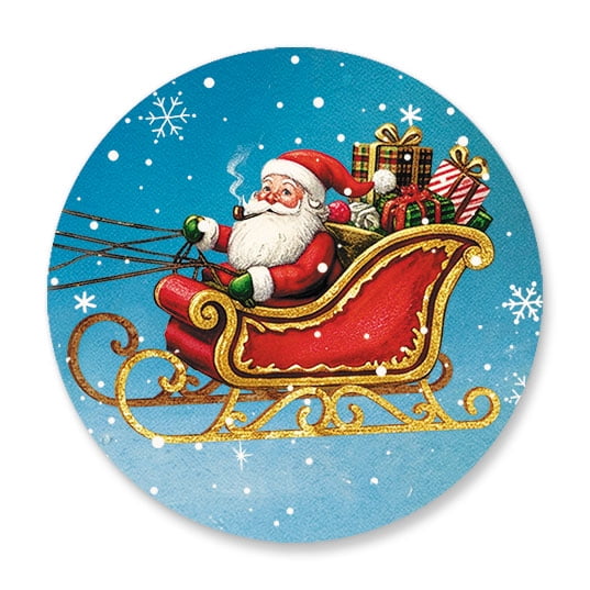 Current Santa's Journey Envelope Seals- Set of 72, Single Design, 1.5" Diameter, Great for stationary, arts & crafts, and more