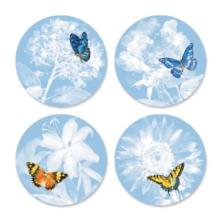 Current Silhouettes Seals - Set of 24 Envelope Seals, 1 1/2 Inch Diameter