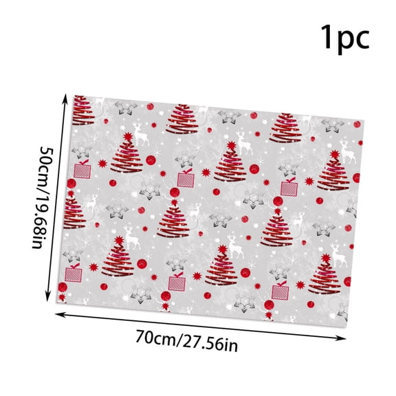 Current Snowflake Christmas Tree and Deer Pattern Elegance Rolled Christmas Gift Wrap Paper, Premium 27.56" x 19.68" Paper