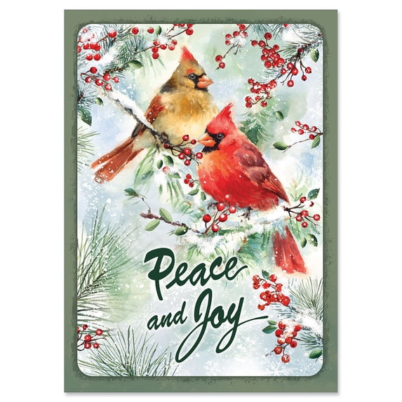 Caerd Design Current Snowy Cardinal Christmas Greeting Cards, 18 Ct., Single Design ...
