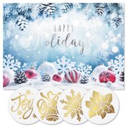 Current Snowy Fir Christmas Greeting Cards and Seals- Set of 24, 5" x 7" Folded