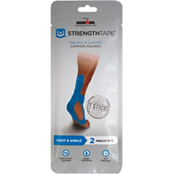 Current Solutions 6300-AF Strength Tape, Kinesio, Ankle & Foot - Black and Light Blue