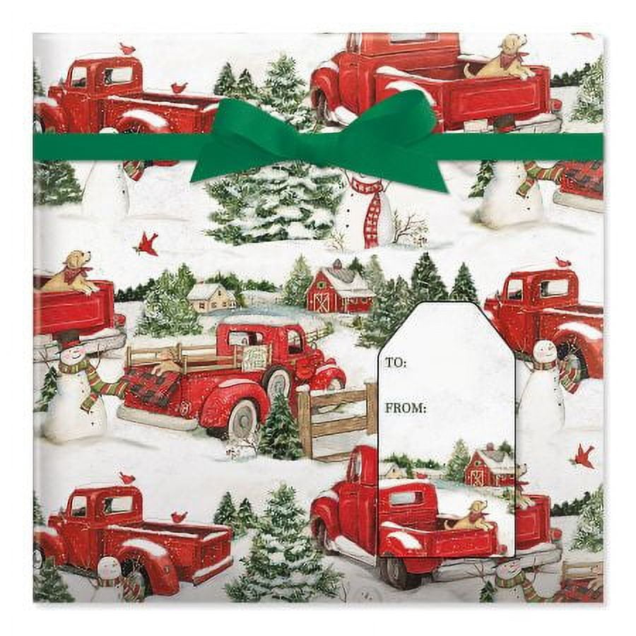 Snowman with Scarf Jumbo Rolled Gift Wrap, Current Catalog